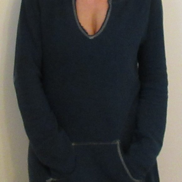 Hard Tail Deep Blue LS Cotton Dress, size M - Picture 4 of 10